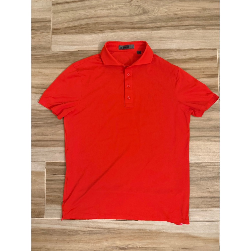 G/FORE Mens Poppy Red Performance Golf Polo Shirt GMP000025 Size Medium